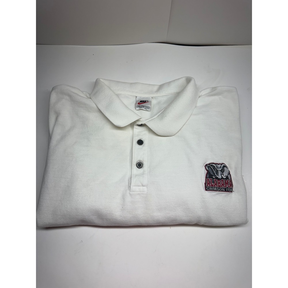 Vintage Nike Alabama Crimson Tide Polo Shirt Mens XXL Short Sleeve Bama Elephant